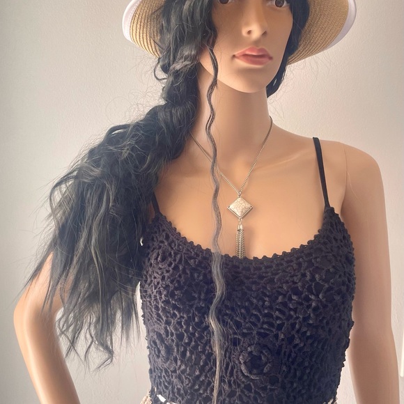 BETSY JOHNSON Elegant Black and White Striped Vintage 1990’s Dress. Size Small - Picture 10 of 13